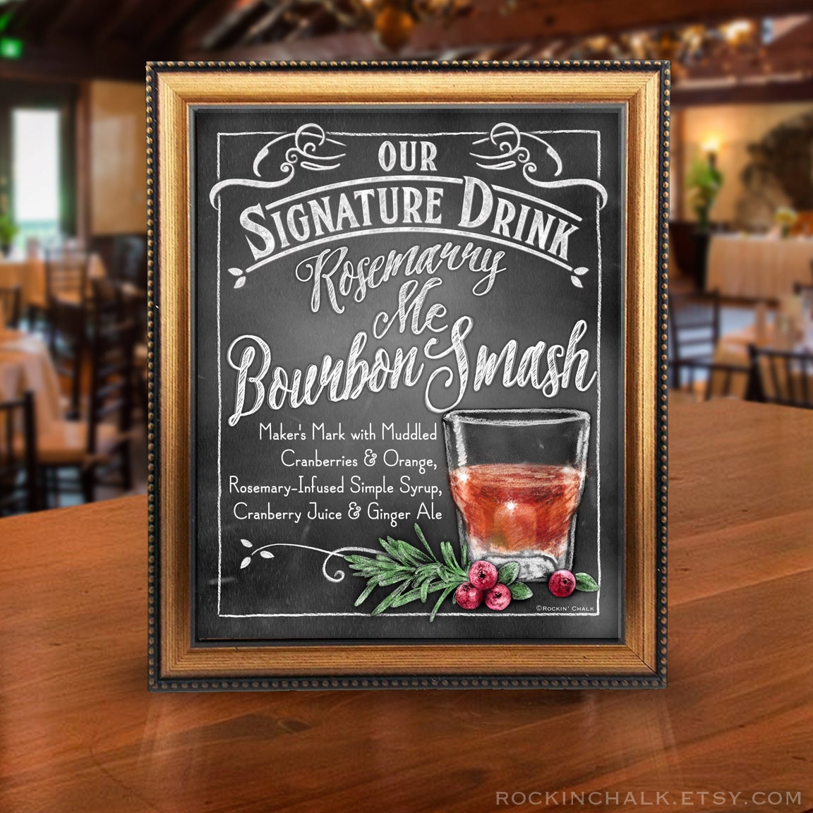 Personalized Signature Drink Signs Chalkboard by RockinChalk