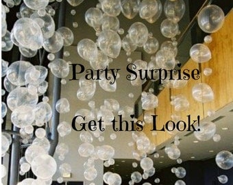 Balloon Bubble Strands DIY Get This Look Birthday Bar Mitzvah Wedding Under the Sea Valentines Princess Kids Party Balloons