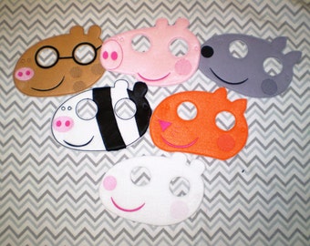 Peppa Pig Felt Mask - Party Favor, Pretend Play