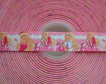 BARBIE DOLL 7/8" 22mm Grosgrain Hair Bow Craft Ribbon 2825