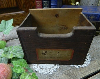 Antique Rustic Handmade Wood Hardware Box