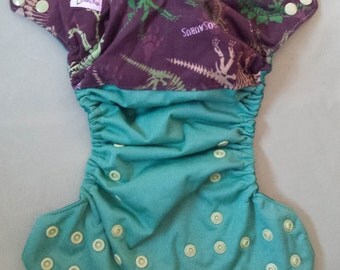 One Size Pocket Cloth Diaper - Dino Fossils