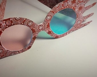 Luna Lovegood Glasses inspired from Harry Potter, with earrings and wand
