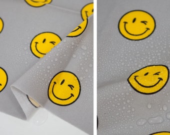 Laminated Cotton Fabric Smile Gray By The Yard