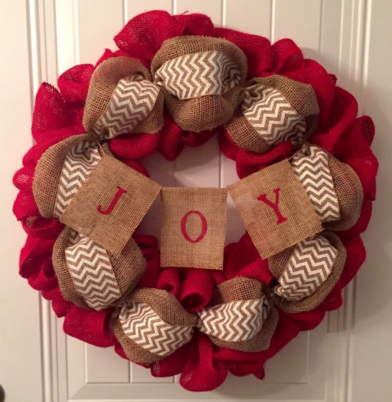 Items Similar To Christmas Burlap Wreath On Etsy   Il 570xN.883023183 La2i 