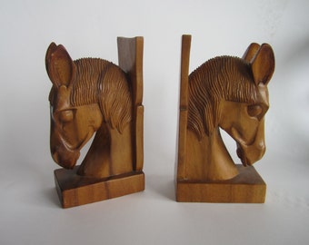 blenko horse bookends