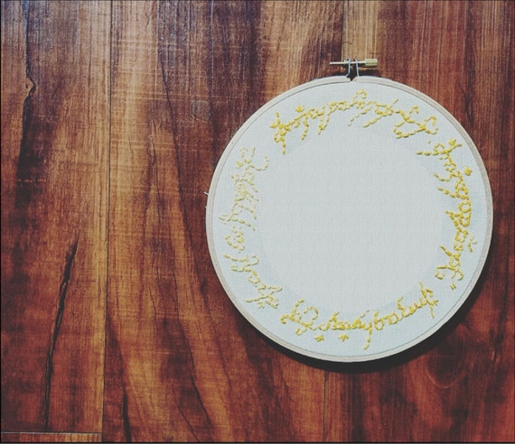 Lord of the rings embroidery hand embroidered hoop art Lord of the rings embroidery hand embroidered hoop art