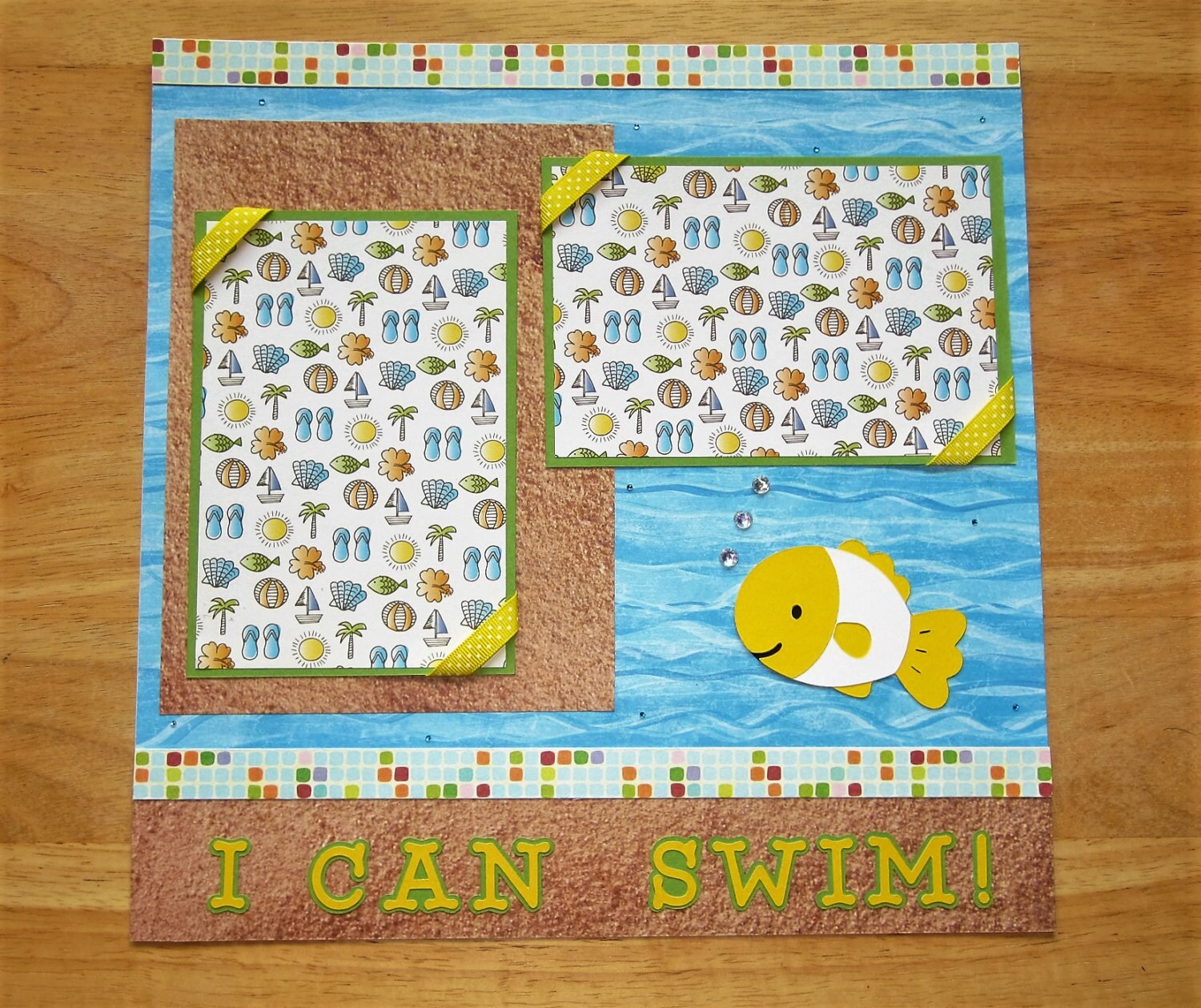 Swimming Scrapbook Page Swimming Scrapbook Layout 12 x 12