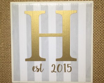 Monogram Coaster- Set of 2