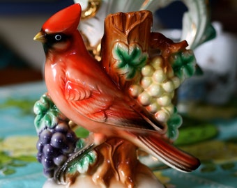 Beautiful Vintage 1960's Red Cardinal Figurine