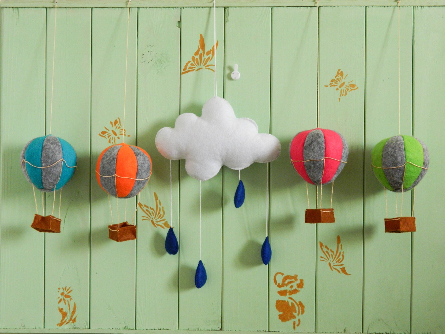 Nursery garland_baby crib mobile_baby felt mobile_baby garland