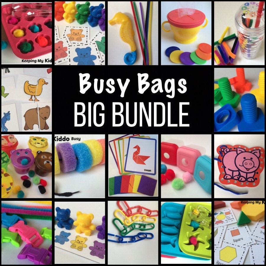 Busy Bag BUNDLE Toddler Preschool Travel Games OT