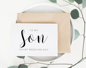 Wedding card for son | Etsy