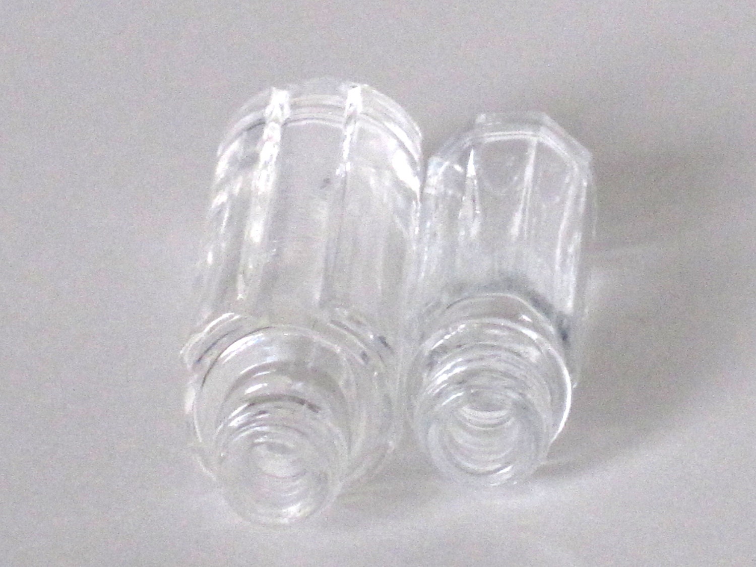 Download 2 Small Antique Clear Glass Bottle Lot Square Food