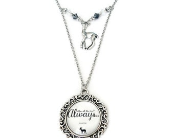 Always Doe Necklace - Snape and Lily inspired jewelry - Harry Potter Fans gift