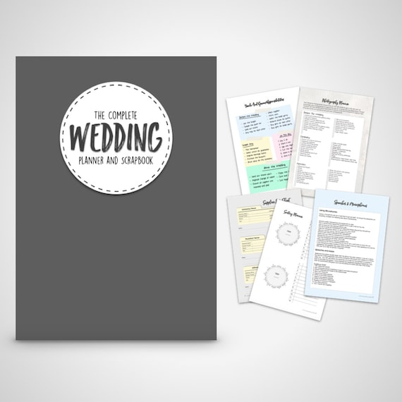 Wedding Planner book wedding organizer Print at home Digital