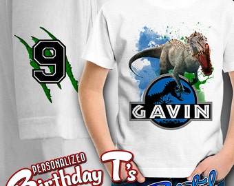 Jurassic World Shirt - Personalized Shirt - Birthday Party Shirt - Custom Shirt