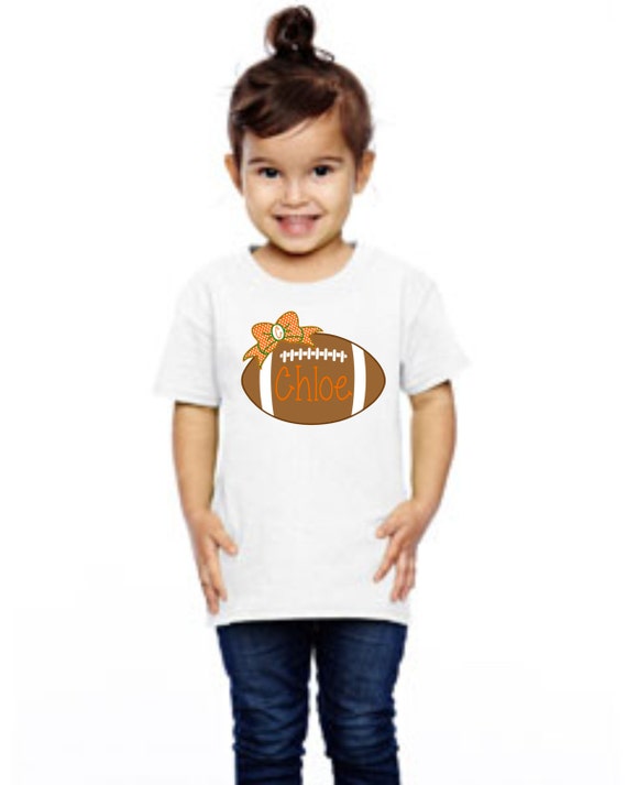 Custom Football Toddler Girls Shirt by Theperfecttouch4u on Etsy