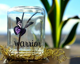 Warrior | Purple butterfly | Caregiver thank you gift | Cancer warriors | Caregiver gifts | Unique butterfly gift | Inspirational her