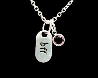 BFF, Best Friend Gift, Birthstone Necklace Gift Charm Necklace