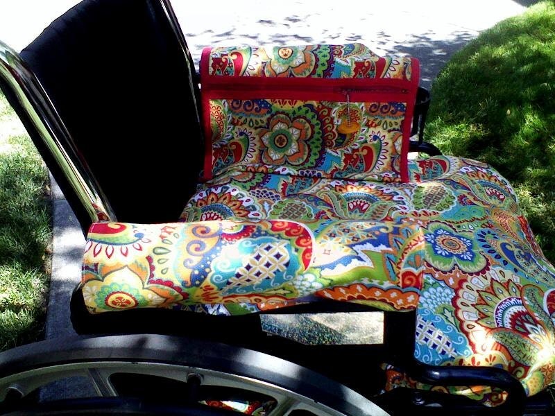 Wheelchair Armrest Pouch/Bag or Walkerlined zippered pocket