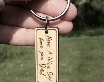 Custom Handwriting Keychain with Signature Memento of Loved One Personalized Message