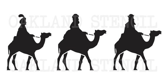 CHRISTMAS STENCIL Wise Men Silhouettes 5 sizes to choose