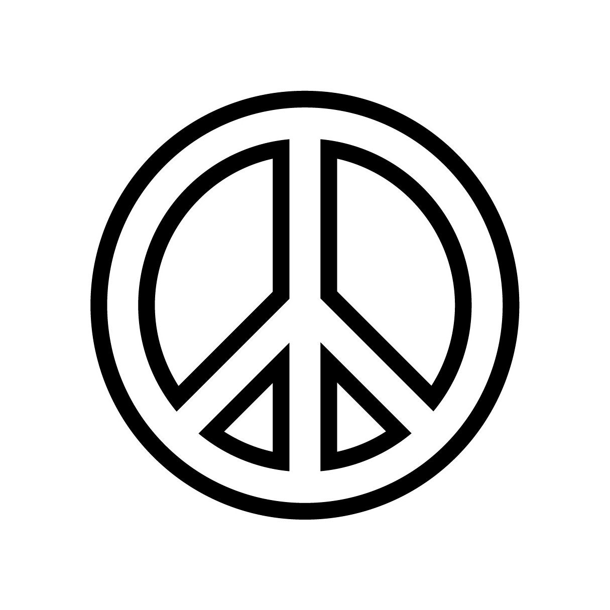 Peace Symbol Outline Decal Di Cut Decal