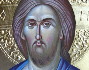 Hand painted orthodox icon Our Holy Mother Of Perpetual