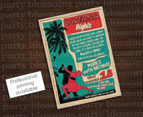 Cuban Invitation Template 5