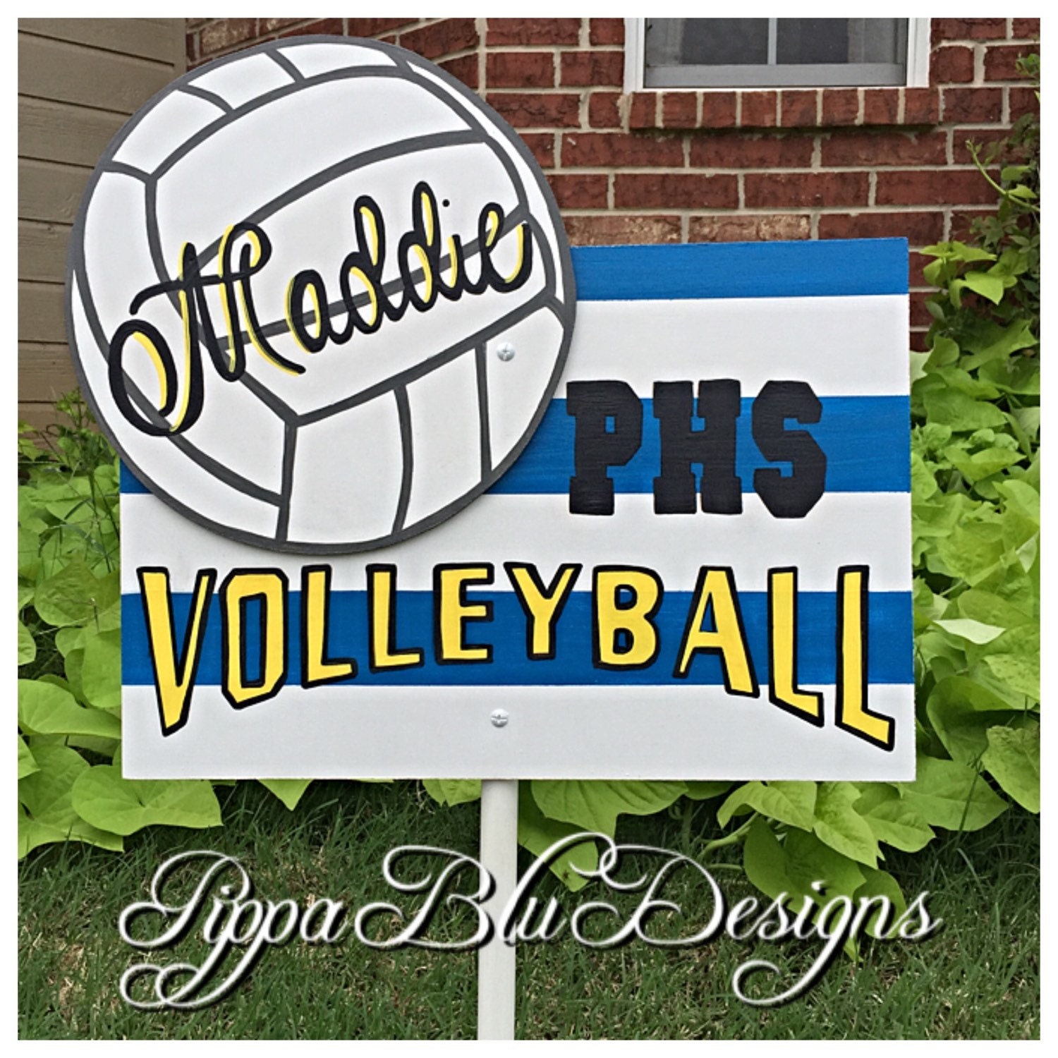 Volleyball Sign Volleyball Yard Sign Personalized Volleyball