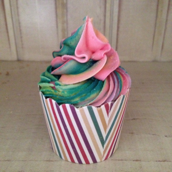 Jolly Rancher Cupcake Bubble Bath Bomb with Sugar Scub