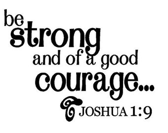 Download Quote wall decal joshua 1:9 | Etsy