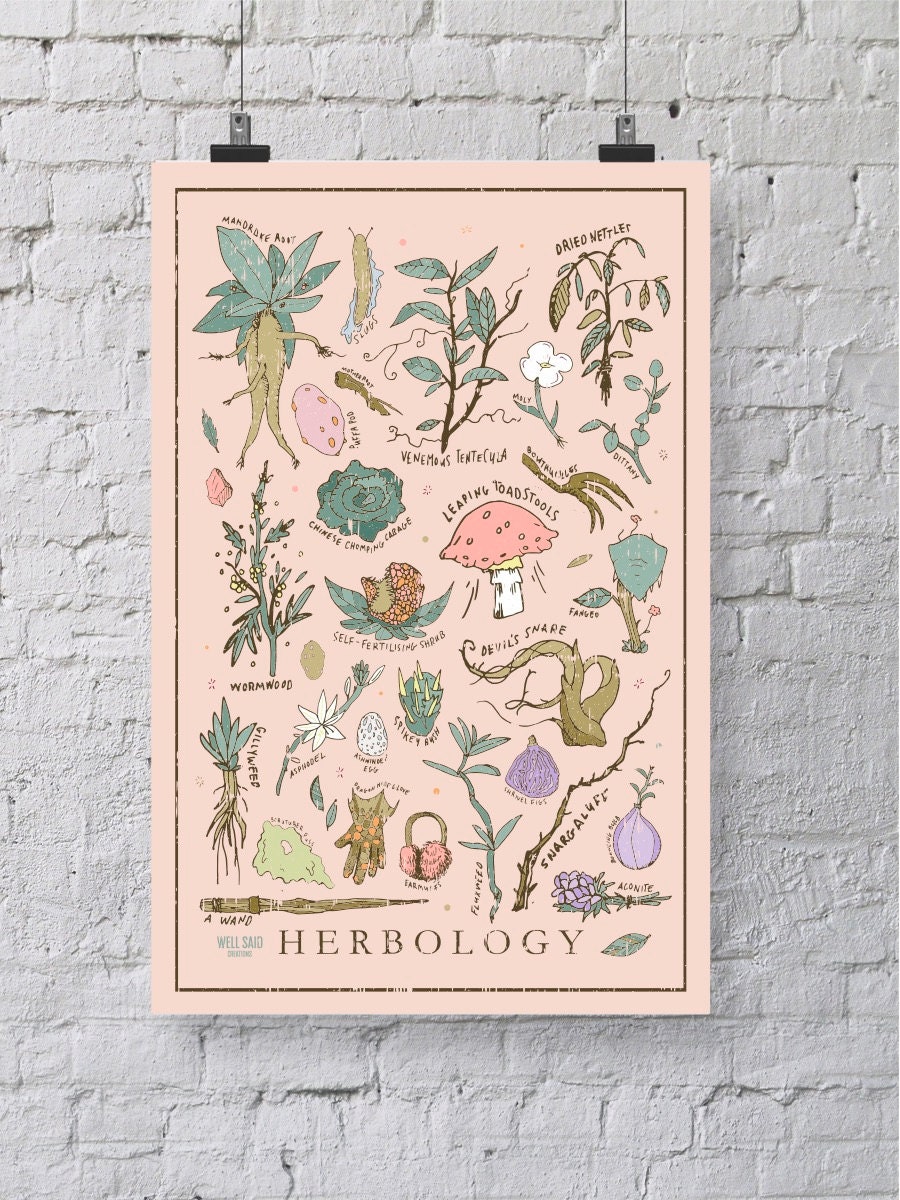 Harry Potter Herbology Print / Poster 12 x by 
