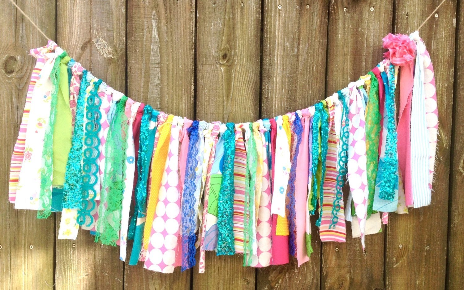 Boho Garland Ribbon Curtain Backdrop Crib Garland High Chair