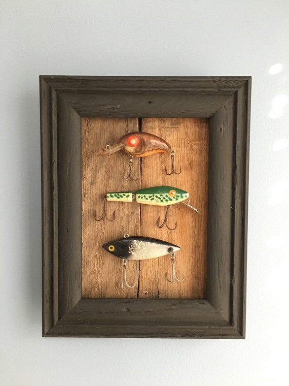 Vintage Fishing Lure Shadowbox by Blessitdesigns on Etsy