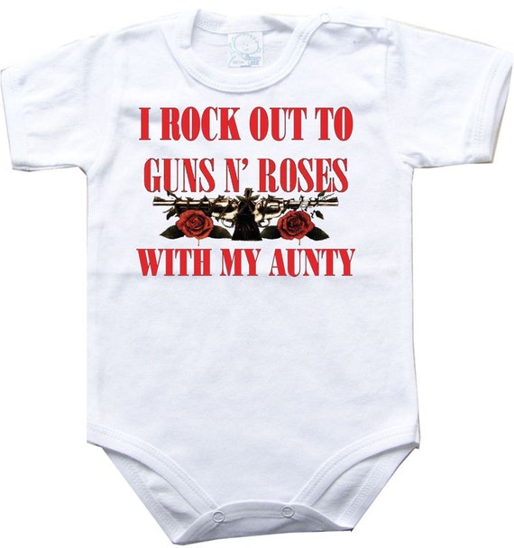 Baby bodysuit I rock out to GUNS N ROSES with by 000superbaby000