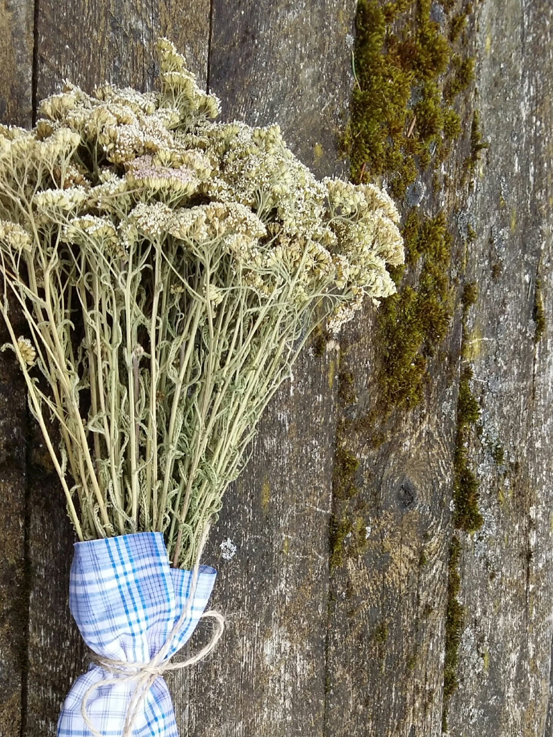rustic dried flower bouquet yarrow achillea by goodieshill on Etsy