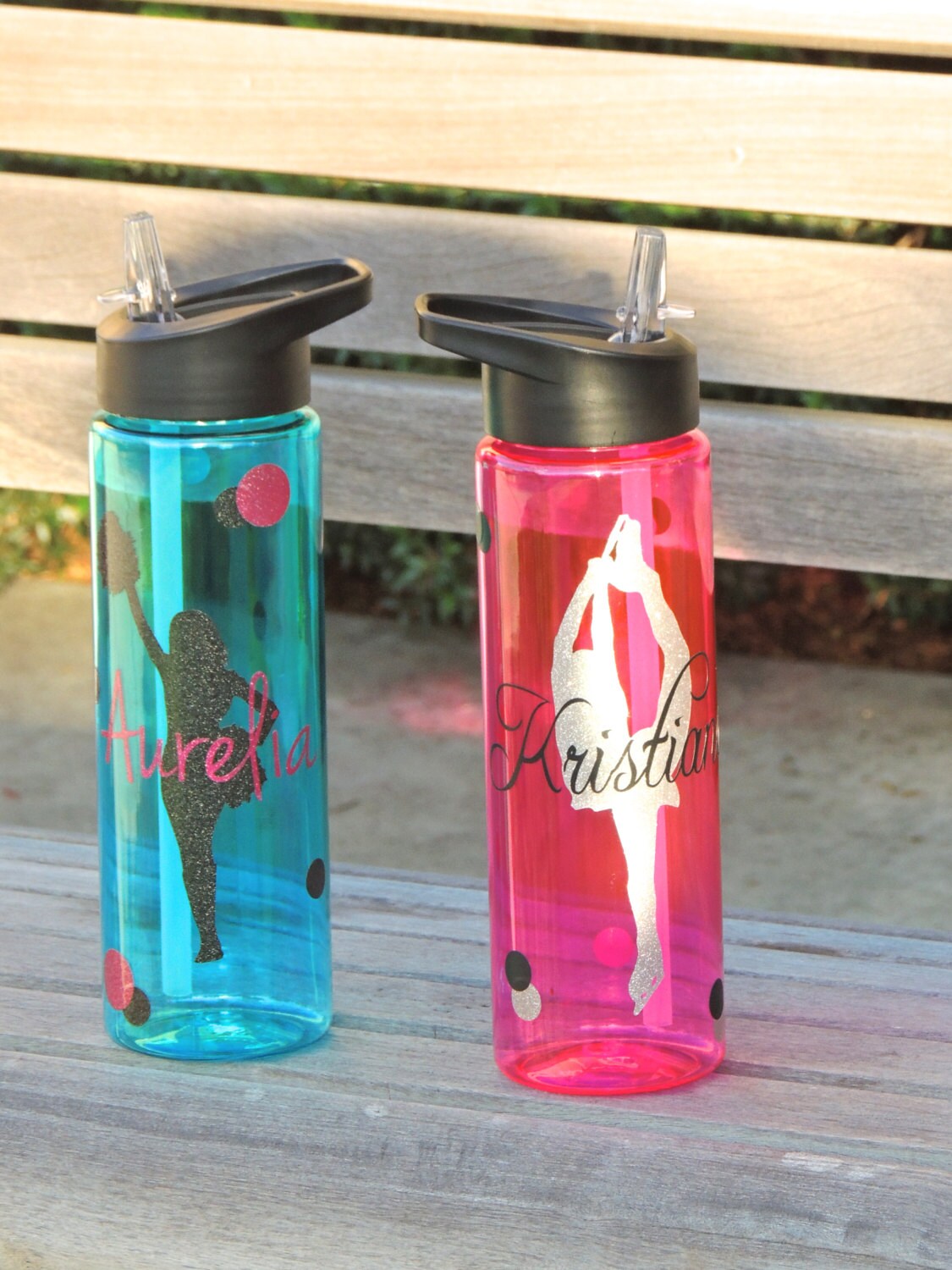 Cheer Water Bottle, Skating Water Bottle, 24 Oz Water Bottle, Sports