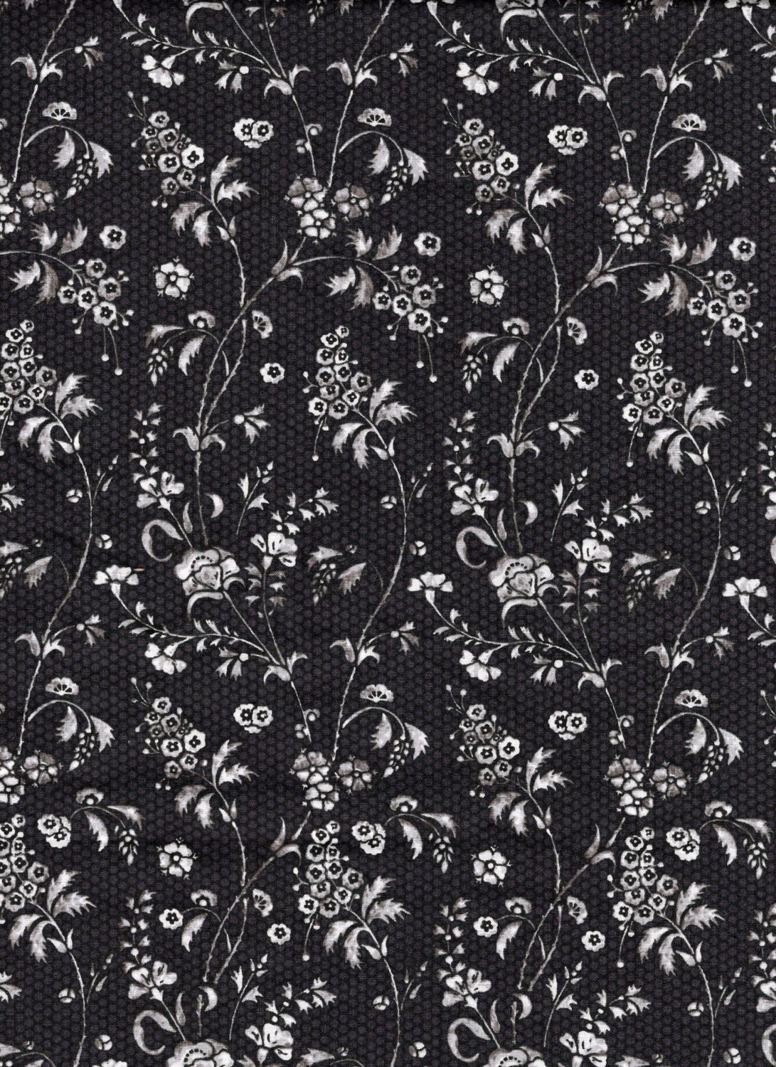 Cotton Fabric Black And White Floral Fabric Bohemia By