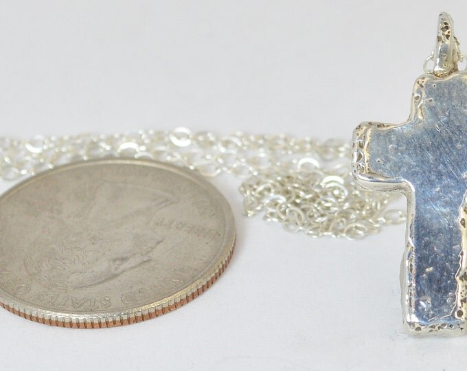 Silver Cross, Solid Silver Cross, Rustic Cross, Cross Necklace, Bohemian Cross, Small Silver Cross, Unisex Cross, Sterling Silver Cross