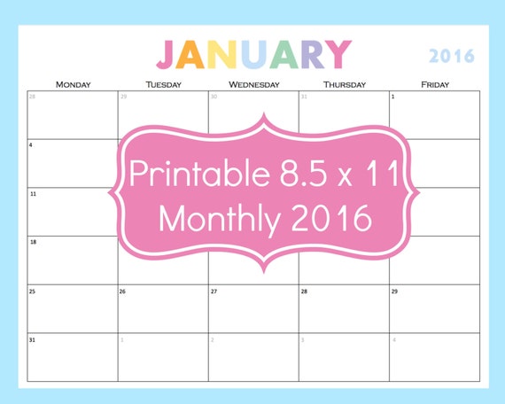 Printable Calendar 5 Day Calendar 5 Day Weekly By