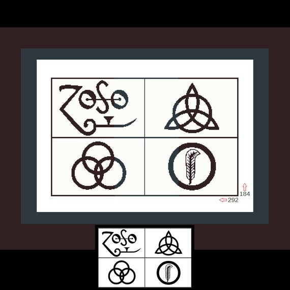 Download ZoSo Symbols Led Zeppelin Digital by LazyarnStitches