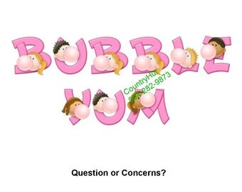 T-shirt - Your Name in -- BUBBLE YUM - chewing gum - personalized - custom - bubbles - Bazooka Joe