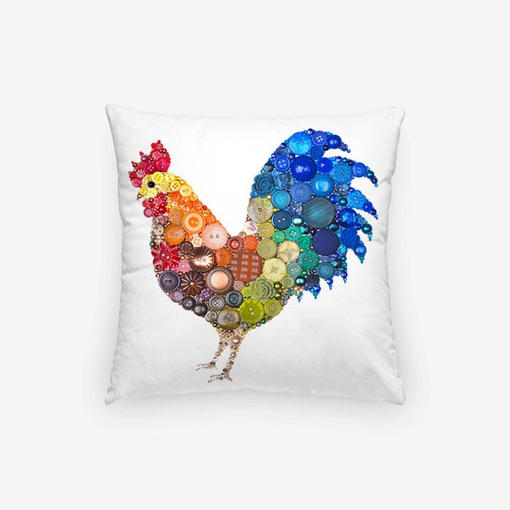 Rooster Pillow Case Small Pillow Cover 16x16 Pillow Case