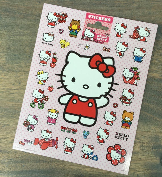 one sheet of hello kitty stickers st06
