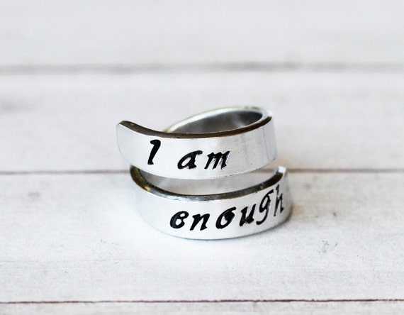 I am enough Ring Personalized Ring Adjustable Wrap Ring...