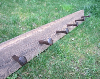 Rustic shelf, barn wood shelf, barn wood rack, reclaimed wood shelf, reclaimed wood decor, rustic towel hanger, housewarming gift, rustic
