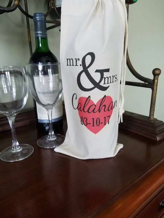 personalized wine carrier bags