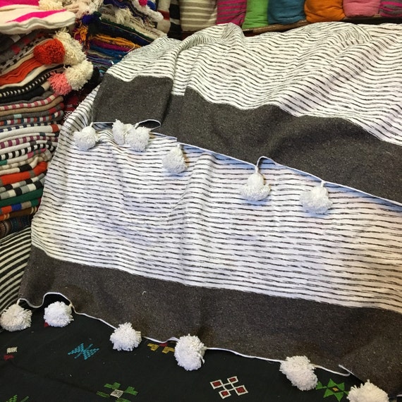 Moroccan blanket loomed by hand